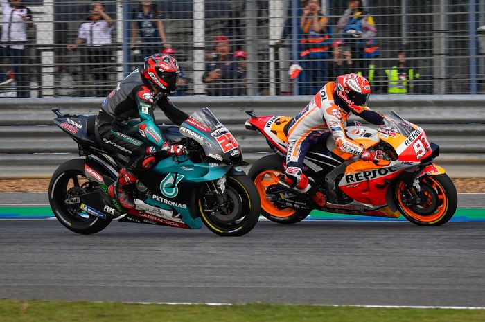 Kalah dari Marc Marquez di MotoGP Thailand, Fabio Quartararo mengaku sudah berusaha semaksimal mungkin hingga tikungan terakhir