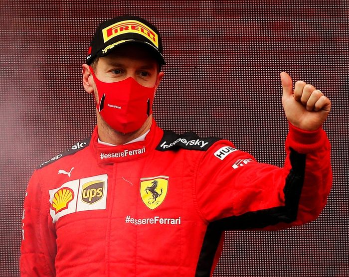 Sejak debut di tahun 2008, Vettel selalu naik podium di setiap musim kompetisi F1