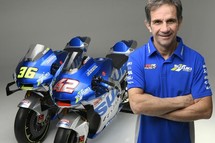 Bos tim Suzuki Ecstar membantah kabar kalau timnya tertarik mendatangkan Valentino Rossi pada MotoGP 2021