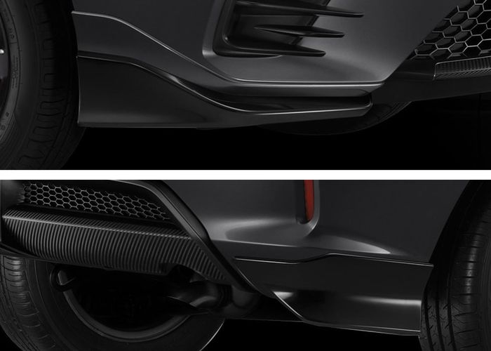Add-on spoiler depan dan belakang Modulo di Honda City Hatchback RS