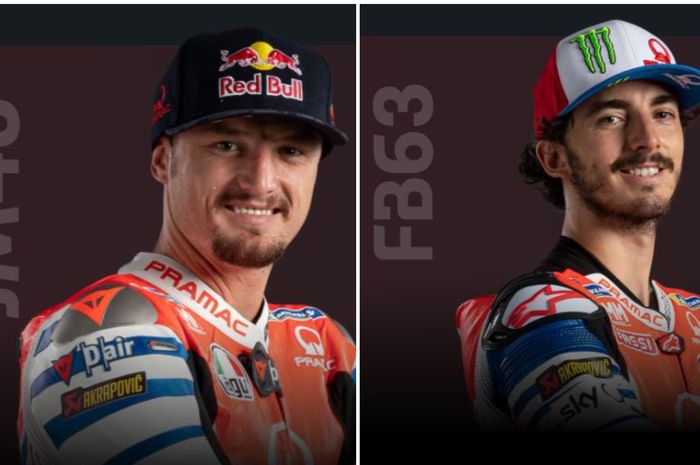 Pembalap tim Ducati Corse, Jack Miller dan Francesco Bagnaia.