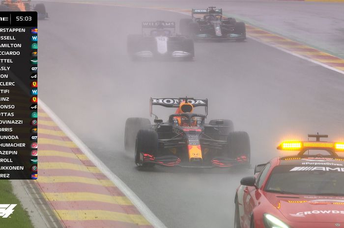 Max Verstappen dinyatakan sebagai pemenang F1 Belgia 2021 balapan selama dua lap yang dipandu safety car dihentikan