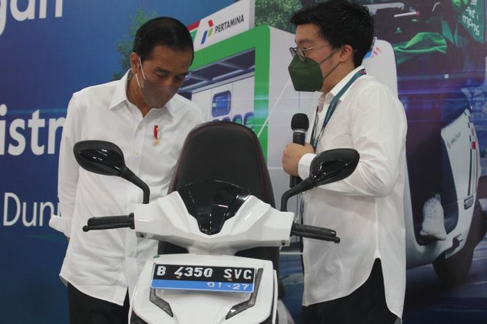 Presiden Jokowi senang, hadiri sinergi Electrum, Pertamina, Gogoro, dan Gesits