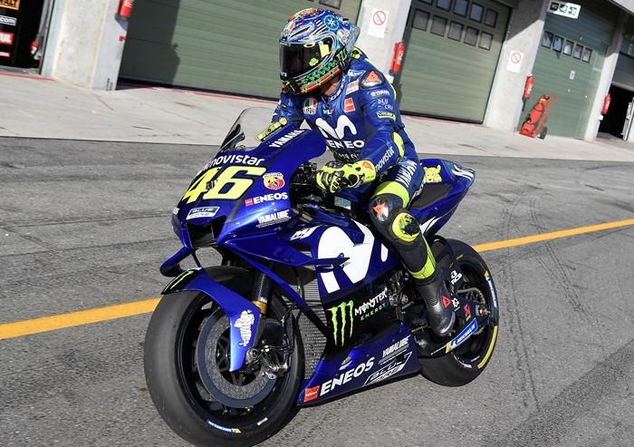 Valentino Rossi pada tes di Brno, Ceko