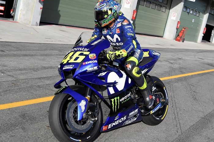 Valentino Rossi pada tes di Brno, Ceko