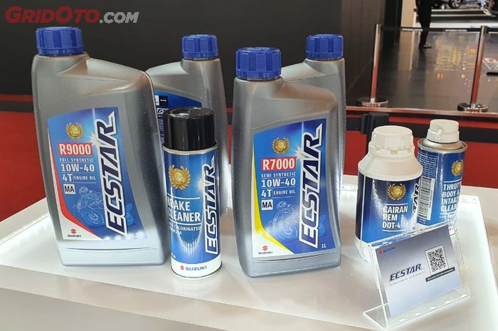 PT Suzuki Indomobil Sales (SIS) meluncurkan pelumas dan chemical Ecstar untuk motor dan mesin tempel kapal di pameran Gaikindo Indonesia International Auto Show 2021 (GIIAS 2021)