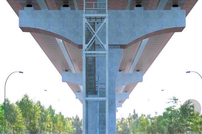 Ilustrasi penggunaan LRB pada jalan layang