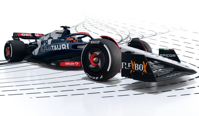Mobil AT04 tim AlphaTauri diharapkan sering finish untuk mendapatkan poin di balap F1 2023
