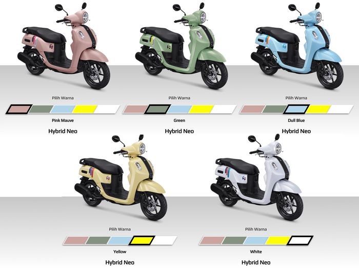 Pilihan warna Yamaha Fazzio Hybrid Neo