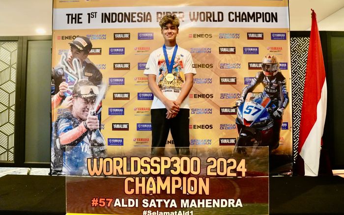 Aldi Satya Mahendra, jadi pembalap Indonesia pertama yang meraih titel Juara Dunia World Supersport 300 