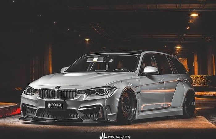 Tampilan depan modifikasi BMW Seri-3 Touring