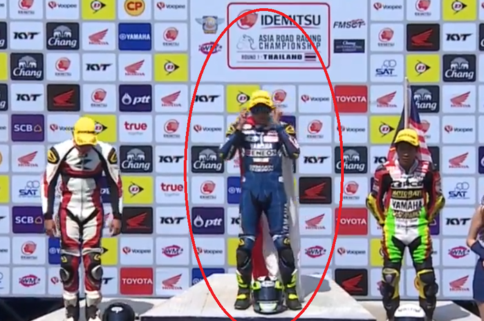 Wahyu Aji Trilaksana menang race 2 UB150 ARRC Thailand 2018