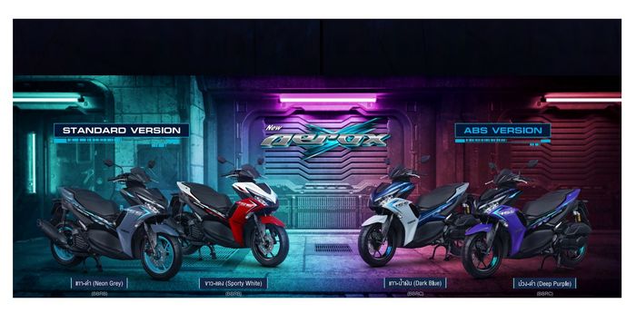 Empat pilihan warna Yamaha Aerox versi 2023 Thailand