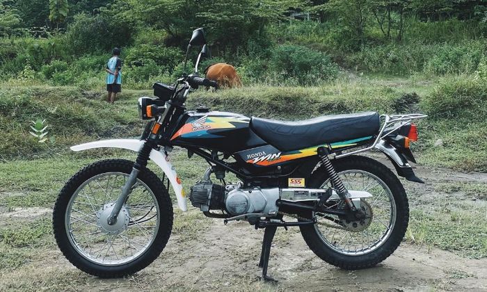 Honda Win semi-trail punya sepakbor ala motor trail