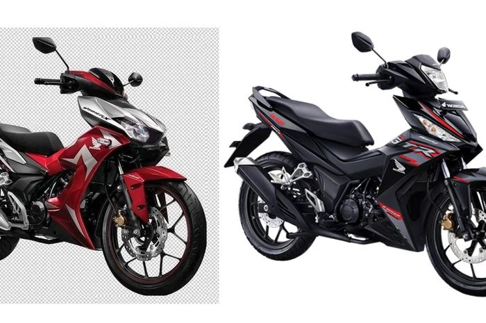 Spyshot Honda Winner X 150 (kiri) dan Supra GTR 150 (kanan)