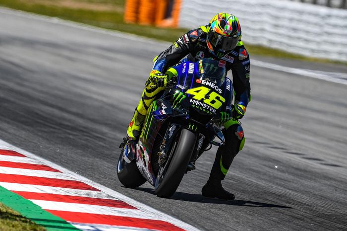 Valentino Rossi menjajal thum brake di tes MotoGP Catalunya