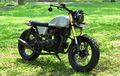 Honda CB200 Berkaki Upside Down ZX-6R, Bodi Custom jadi Brat Cafe