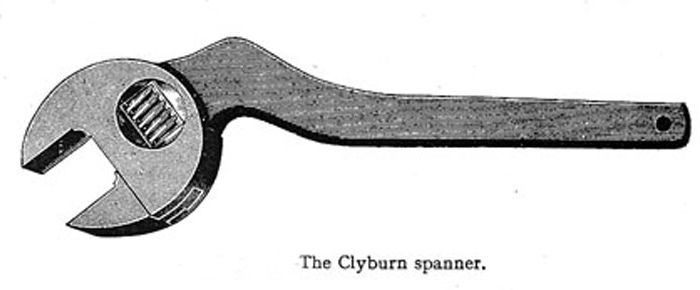 Clyburn Spanner, kunci inggris pertama yang dibuat pada 1842.
