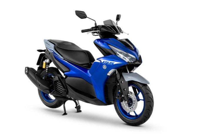 Pilihan warna biru-abu-abu Yamaha All New Aerox ABS Thailand 