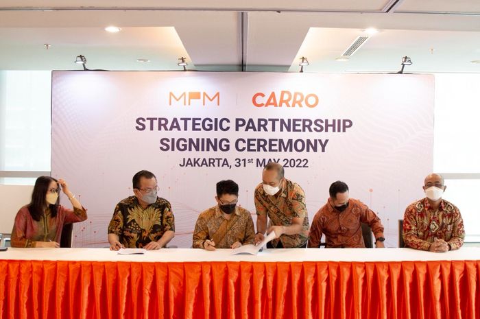 Strategic partnership signing ceremony MPM dan CARRO