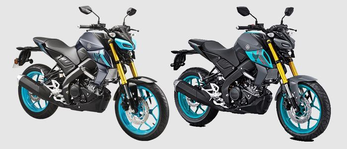 MT-15 Midnight Cyan Malaysia (kanan) dan Metallic Dark Grey Indonesia(kiri)