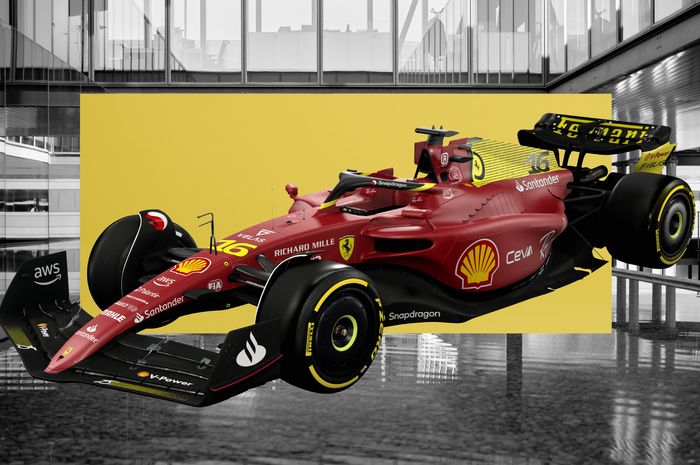 Untuk balap F1 Italia 2022, tim Ferrari membalut mobil F1-75 dengan livery khusus