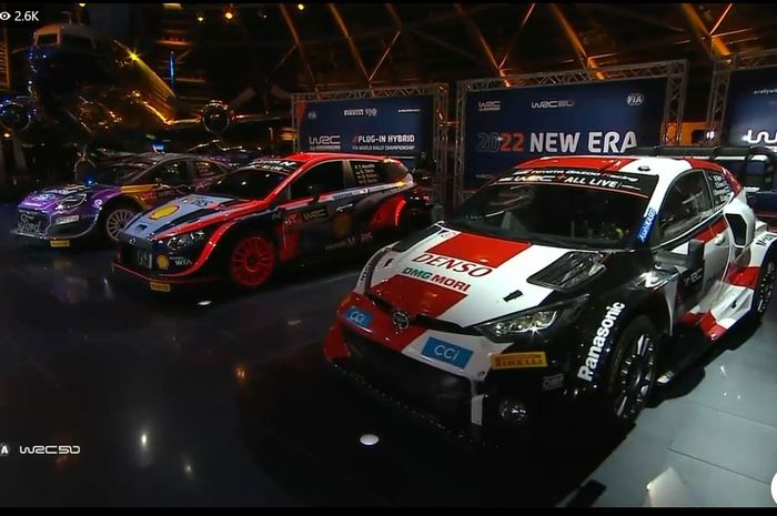 Tiga tim memperkenalkan mobil reli hybrid mereka secara bersamaan menjelang dimulainya kejuaraan dunia reli atau WRC 2022