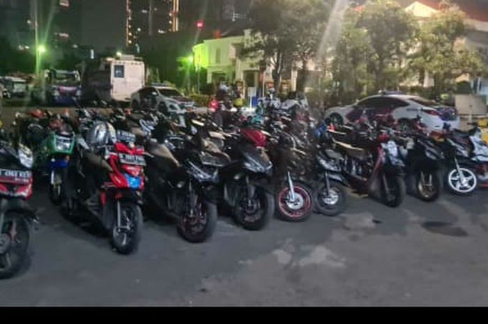 Puluhan motor diamankan polisi akibat balap liar