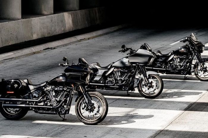 Ilustrasi moge merek Harley-Davidson