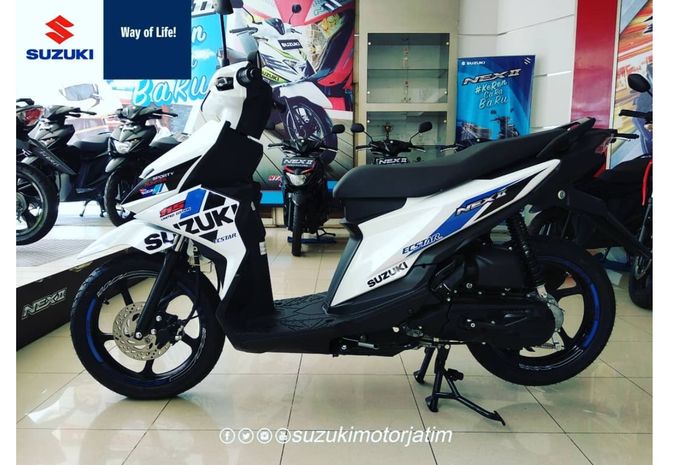 Warna dan grafisnya mengambil milik GSX-R1000 dan GSX-R150