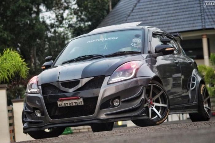 Modifikasi Suzuki Swift dengan gaya racing look dan remapping ECU