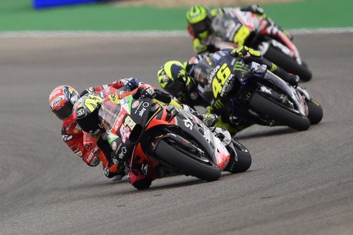 Aleix Espargaro (41) mendapatkan hasil terbaiknya bersama Aprilia di MotoGP Aragon