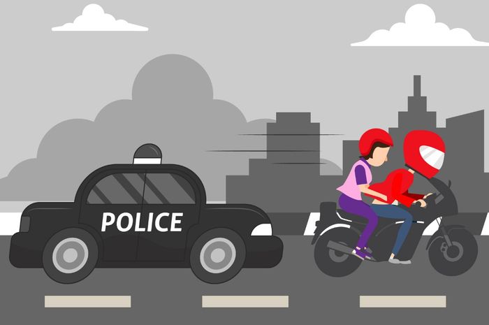 Ilustrasi dikejar polisi