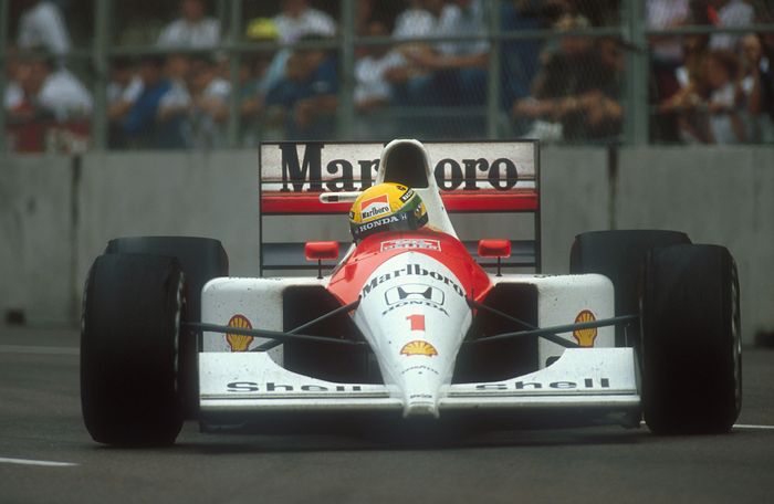 Penampilan Ayrton Senna dengan mobil McLaren MP4/6 bermesin Honda pada tahun 1991
