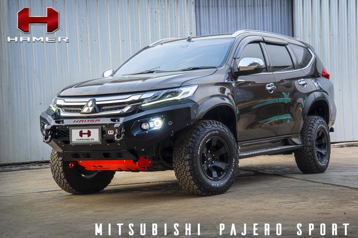 Modifikasi Mitsubishi Pajero Sport pasang bull bar Hamer 4x4, Thailand