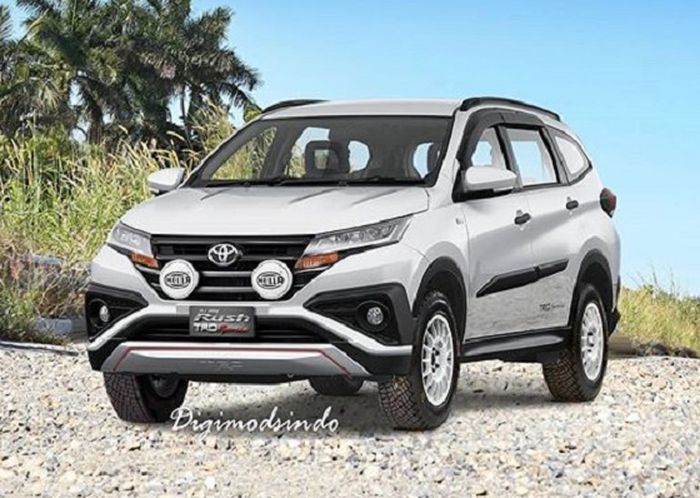 Toyota Rush yang dimodif gaya rally look lewat hasil olah digital