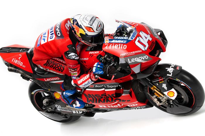 Andrea Dovizioso pamer helm baru dan Ducati Desmosedici GP20