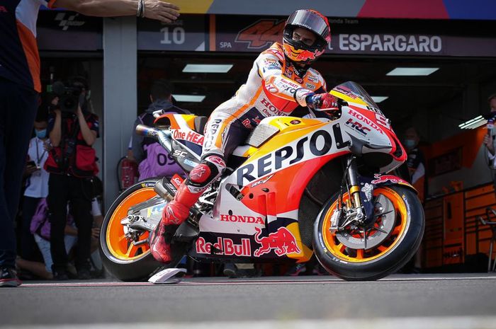 Berharap hujan guyur Sirkuit Mandalika, Marc Marquez menilai peluangnya merangsek ke depan akan lebih besar di balapan MotoGP Indonesia 2022