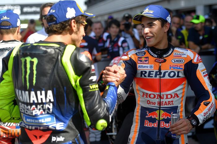  Marc Marquez, tampaknya belum bisa berdamai dengan Valentino Rossi menyusul rivalitas mereka di pentas MotoGP