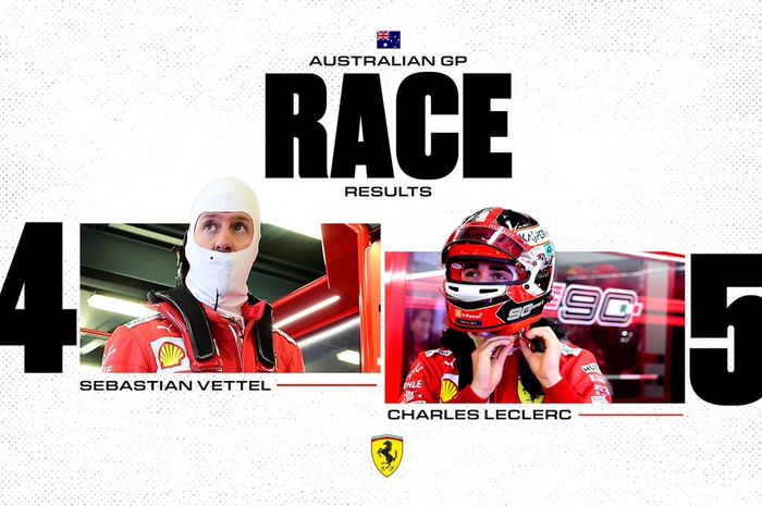 Sebastian Vettel finis keempat, dengan hasil ini untuk pertama kalinya Ferrari gagal meraih podium pada F1 Australia sejak 2014