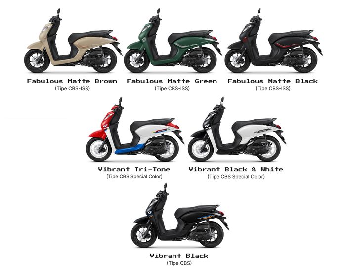 Tipe dan pilihan warna Honda Genio