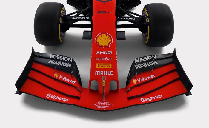 Desain sayap depan mobil F1 2019  lebih sederhana