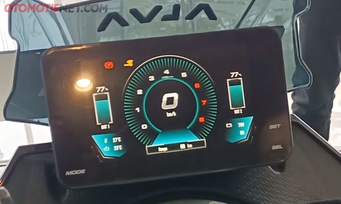 Panel instrumen Alva Cervo sudah full digital dengan layar TFT cukup besar