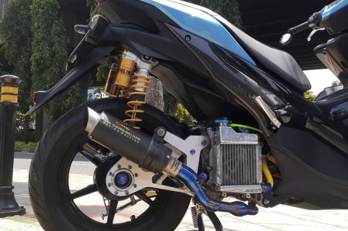  Mau bikin All New Yamaha Aerox makin kece? Intip swing arm custom ini.