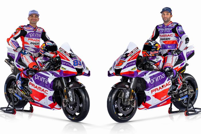 Tetap usung warna ungu, tim Pramac Racing telah resmi meluncurkan livery motor barunya untuk MotoGP 2023