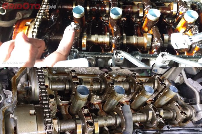 Hasil Cuci Mesin dari Oil Sludge dengan BG Dynamic Engine Restoration Service