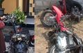 Honda Scoopy Pak Guru Terkuliti, Rangka Terkespos Usai Duel Tak Seimbang