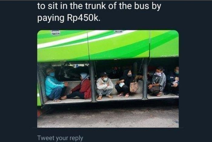 Warga di Cileduk Nekat Sembunyi di Bagasi Bus 