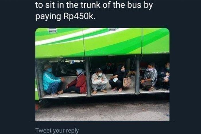 Warga di Cileduk Nekat Sembunyi di Bagasi Bus 