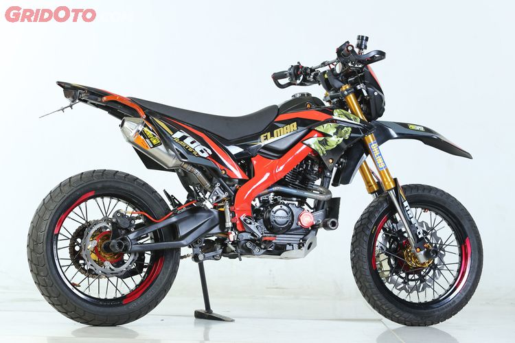 Kawasaki D Tracker 150 Dibikin Kekar Seperti Hulk Kaki Kakinya